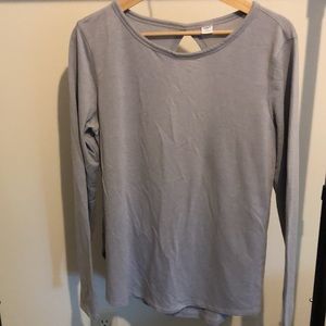 Old Navy Purple/Gray Partial Open Back Activewear Top, size M